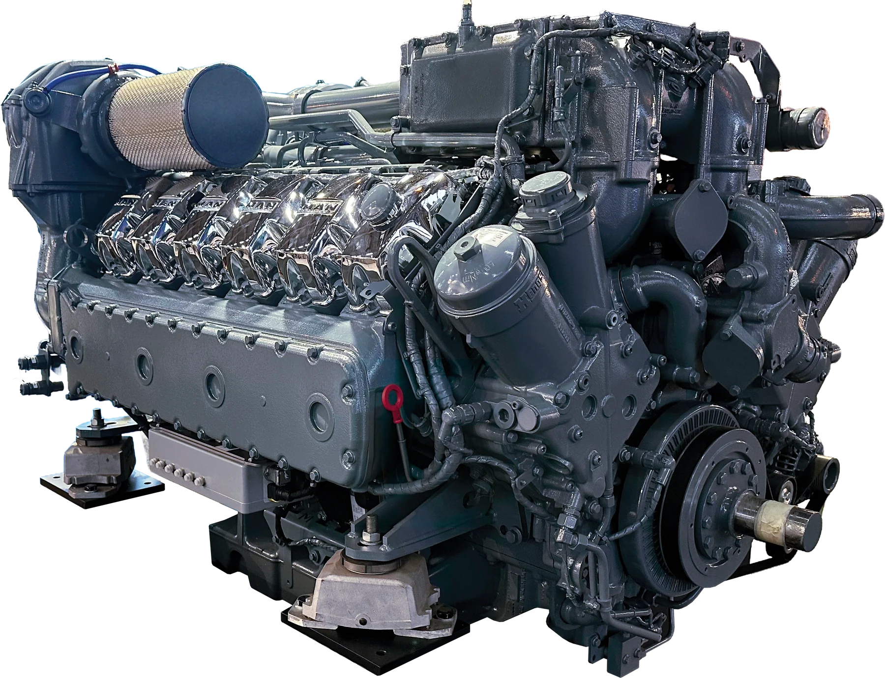 Marine diesel engine with PowerHeat preheating